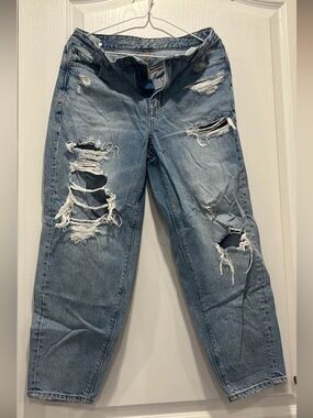 Bundle: American Eagle Outfitters Distressed Boyfriend Jeans & Mom Jeans
